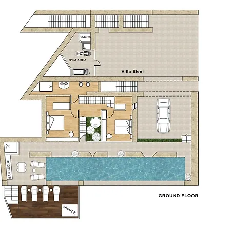 Villa Beachfront Ravdoucha Epavlis Eleni - Pool, Hot Tub, Gym, Sauna, Private Parking, Wifi *