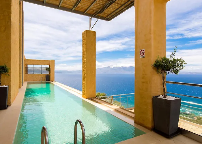 Вилла Beachfront Ravdoucha Epavlis Eleni - Pool, Hot Tub, Gym, Sauna, Private Parking, Wifi